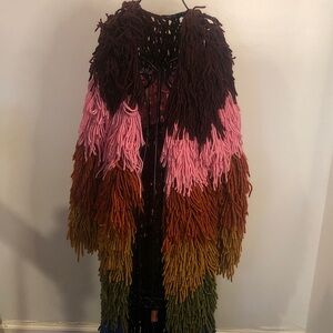 Nasty Gal Multicolor Fringe Cape